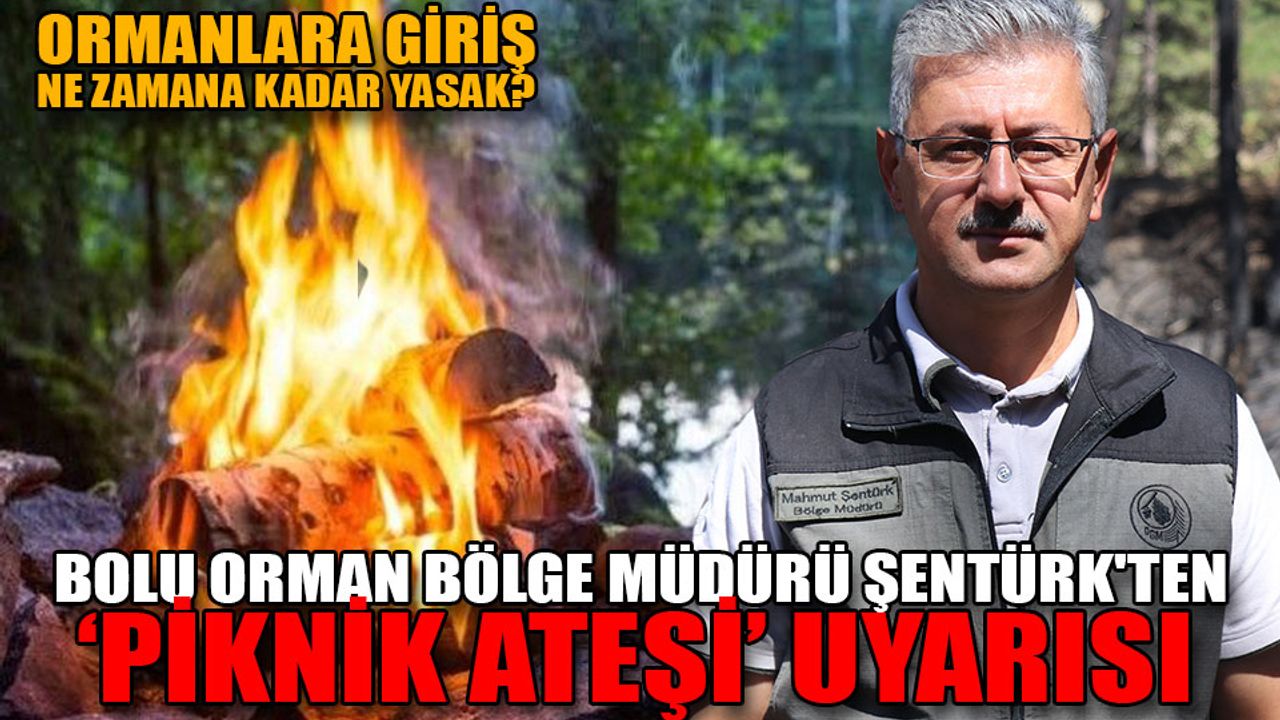 Bolu Orman Bölge Müdürü Şentürk'ten ‘piknik ateşi’ uyarısı