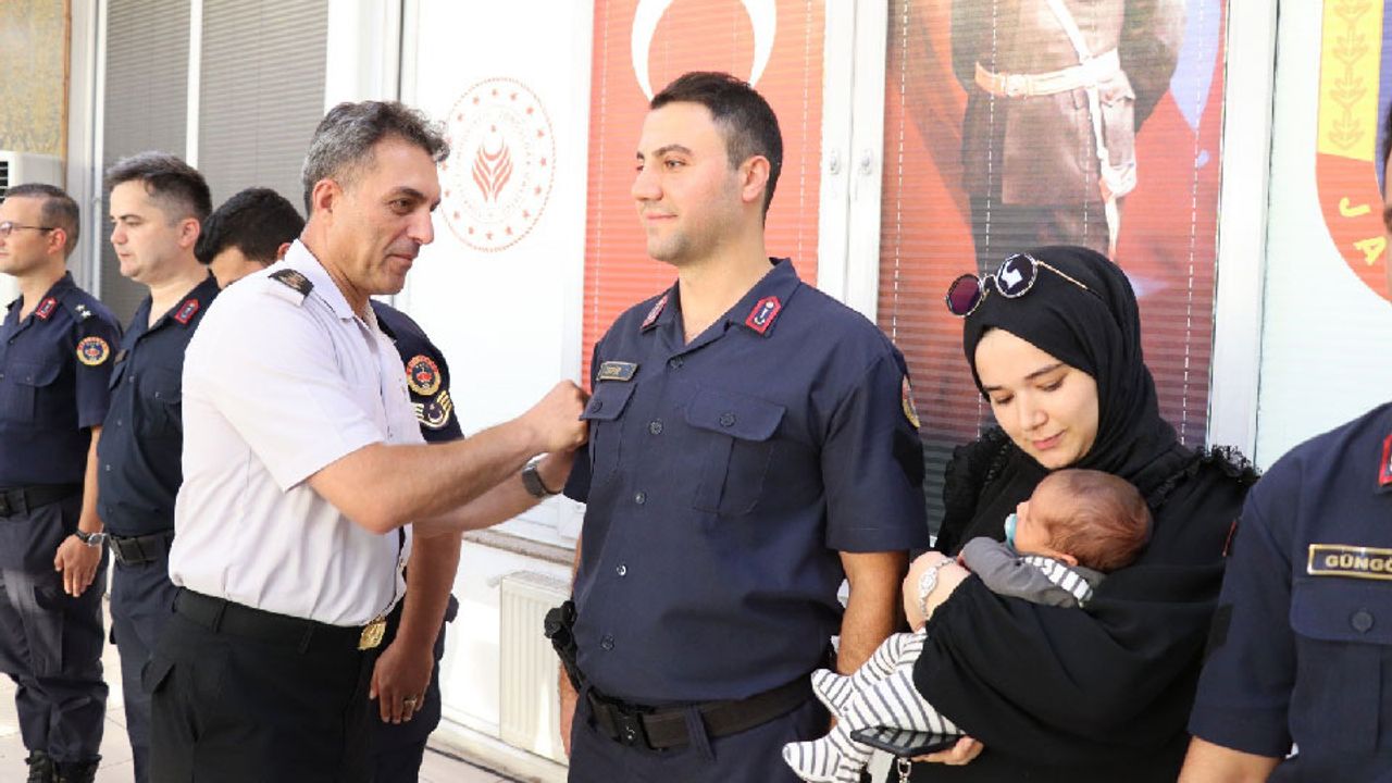 Zonguldak'ta 108 jandarma personeli üst rütbeye terfi etti