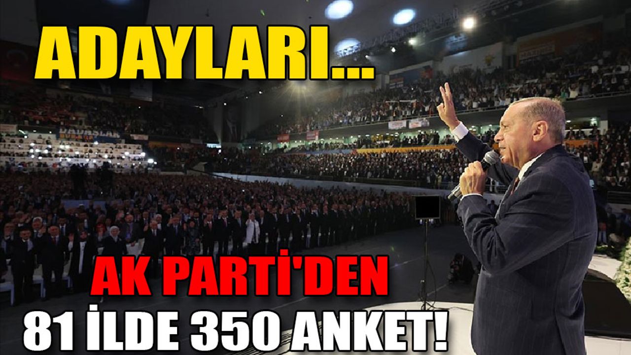 AK Parti’den 81 ilde 350 anket!