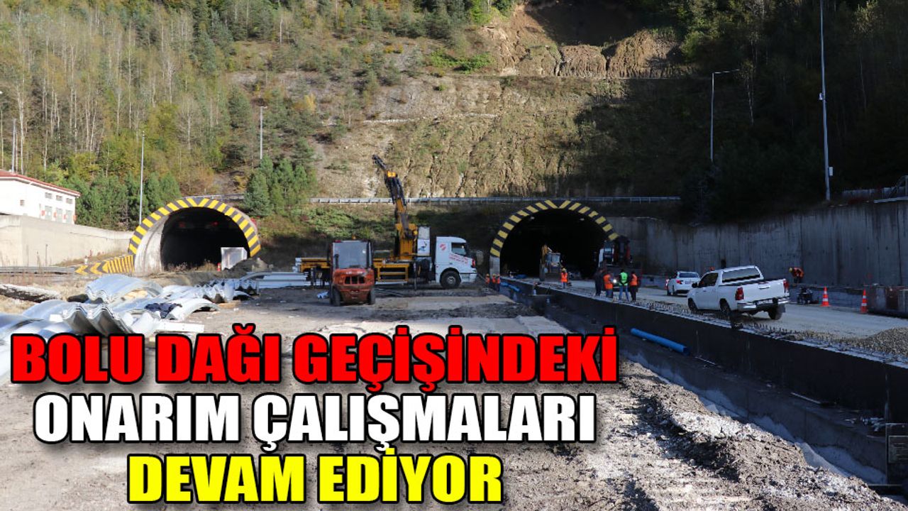 Anadolu Otoyolu'nun Bolu Dağı geçişindeki onarım çalışmalarının yarısı tamamlandı