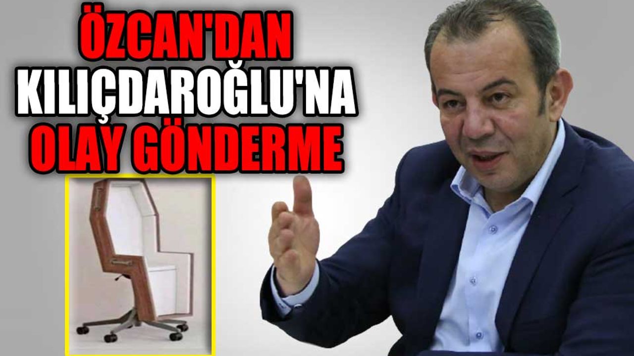 Özcan'dan Kılıçdaroğlu'na olay gönderme: özel tasarım tabutlu koltuk