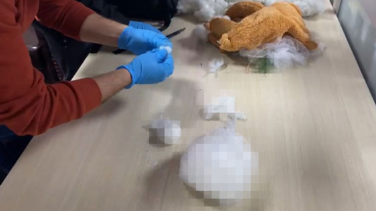 Kız arkadaşına aldığı pelüş oyuncak ayı içerisinde uyuşturucuyla yakalandı