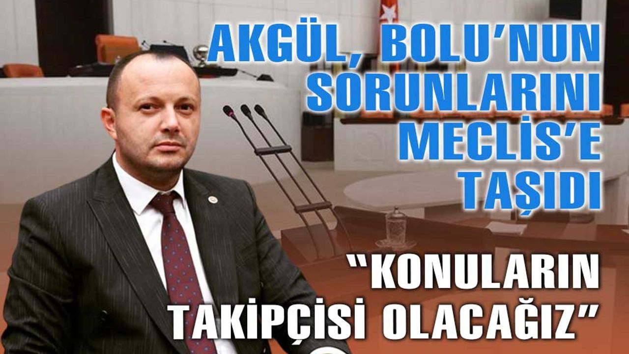 Milletvekili İsmail Akgül, Bolu'nun sorunlarını TBMM'ye taşıdı