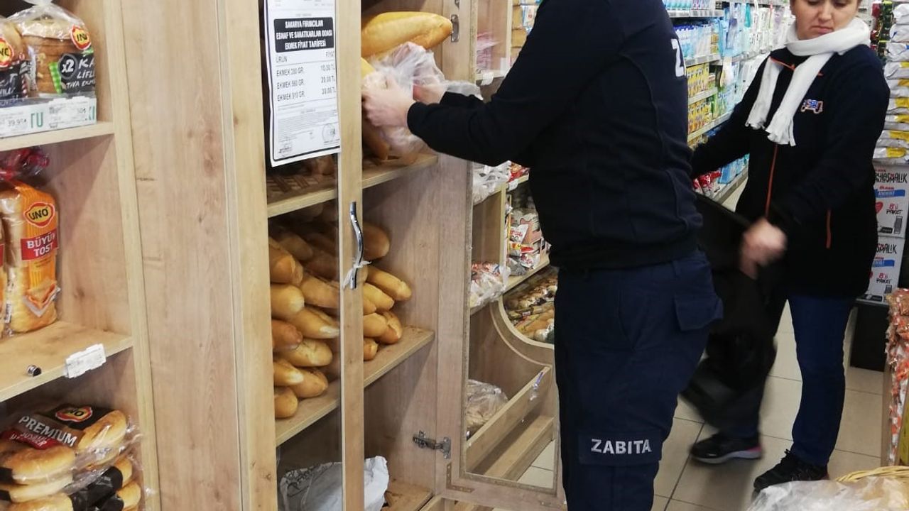 Serdivan’da zabıta ekiplerinden market ve fırınlara denetim