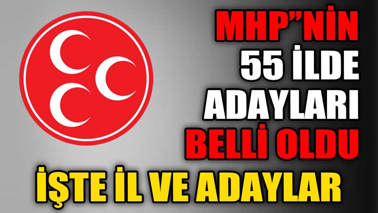 MHP'nin 55 ilde adayları belli oldu