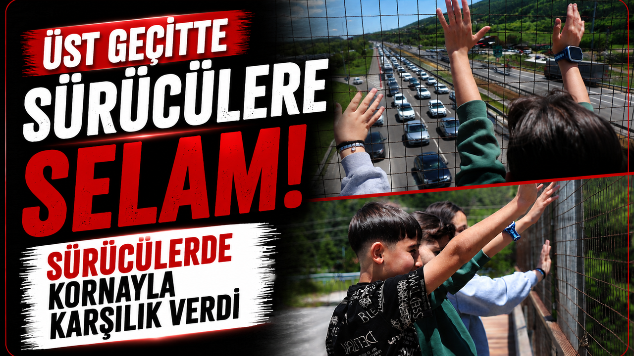 Üst Geçitte El Salladılar, Sürücüler Kornayla Karşılık Verdi
