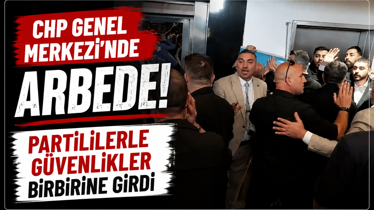 CHP Genel Merkezi'nde arbede! Partililerle güvenlikler birbirine girdi
