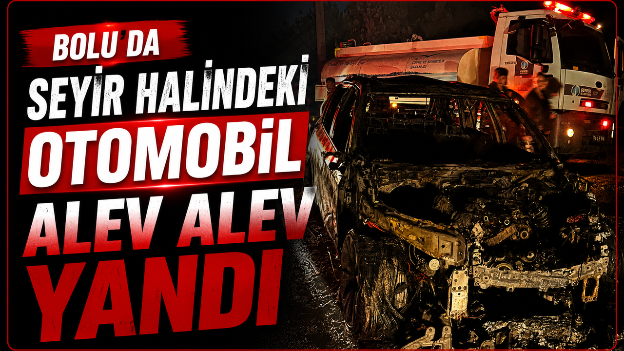 Bayram Dönüşü Korku Dolu Anlar:Otomobil Bir Anda Alev Aldı