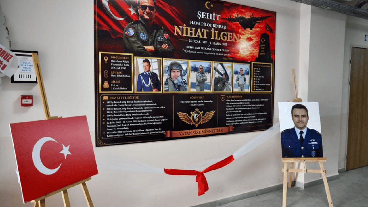 Şehit Pilot Binbaşı Nihat İlgen'in adı okulda yaşatılacak