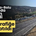 Ankara-Bolu yolunda alarm yol trafiğe kapatıldı
