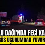 Bolu Dağı'nda frenleri boşalan minibüs uçuruma yuvarlandı: 1 yaralı
