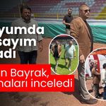 Stadyumda geri sayım başladı Başkan Bayrak, çalışmaları inceledi