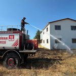 Bolu’da kereste fabrikasının yanında korkutan yangın