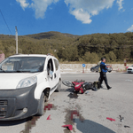 Otomobil ile motosiklet çarpıştı, 1 ağır yaralı