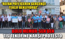Bolu Memur-Sen TİS teklifine karşı protesto gerçekleştirdi