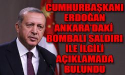 Cumhurbaşkanı Erdoğan'dan Ankara'daki bombalı saldırı girişimiyle ilgili ilk açıklama