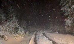 Karabük'ün yüksek kesimlerinde yeniden kar yağışı başladı