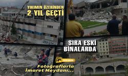 Bolu İmaret Meydanı'nda iki eski binanın yıkımı başladı