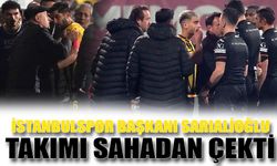 İstanbulspor Başkanı Sarıalioğlu, takımı sahadan çekti