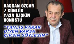 Başkan Tanju Özcan 7 günlük yasa ilişkin konuştu