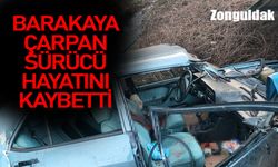 Barakaya çarpan sürücü hayatını kaybetti