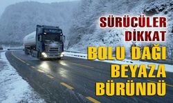Sürücüler Dikkat! Bolu Dağı'nda kar yağışı etkili oluyor