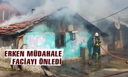 Bolu'da tek katlı ahşap evde yangın çıktı