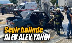 Seyir halinde alev alev yandı