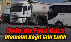 Bolu'da Feci Kaza: Otomobil Kağıt Gibi Ezildi