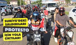 Suriye’de Türk bayrağına yapılan saldırıları, motorlarıyla protesto ettiler!