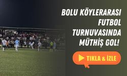 Bolu köylerarası futbol turnuvasında müthiş gol!