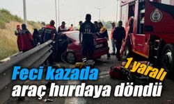 Bolu’da feci kazada araç hurdaya döndü: 1 yaralı