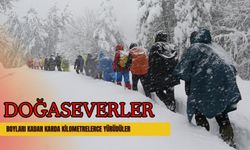 Doğaseverler 70 Santimetre Karda 9 Kilometre Yürüdü