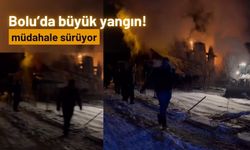 Bolu'da odunluk yangını meydana geldi