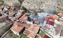 Kastamonu'da çıkan yangında 2 ev, 1 araç yandı
