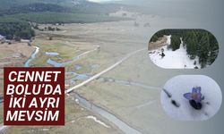Bolu'da ilkbahar ve kış bir arada yaşanıyor