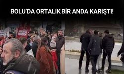Bolu’daki eylemde kısa süreli gerginlik yaşandı