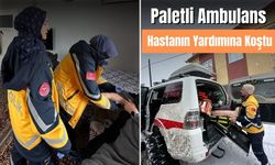 Ayağından yaralanan kadının yardımına paletli ambulans ile yetiştiler