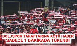 Boluspor taraftarına kötü haber sadece 1 dakikada tükendi