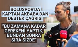 Boluspor'da takım kaptanı Çağlar Şahin Akbaba'dan destek çağrısı