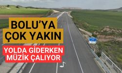 Bolu’ya çok yakın yolda giderken müzik çalıyor