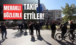 Vatandaşlar, meraklı gözlerle takip ettiler!