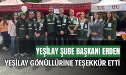 Yeşilay Şube Başkanı Erden, Yeşilay Gönüllülerine teşekkür etti