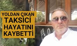 Yoldan çıkan taksici hayatını kaybetti