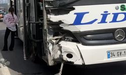 TEM'de otobüs ile otomobil çarpıştı: 3 yaralı
