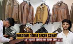 Babadan oğula geçen sanat,  23 yaşında deriye ruh veren genç usta
