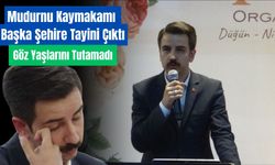 Mudurnu Kaymakamı veda yemeğinde göz yaşlarına hakim olamadı