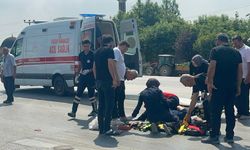 D-100’de hafif ticari araç ile elektrikli bisiklet çarpıştı: 1 yaralı