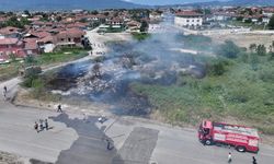 Düzce'de çalılık alanda çıkan yangın söndürüldü