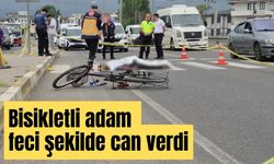 Bisikletli adam feci şekilde hayatını kaybetti
